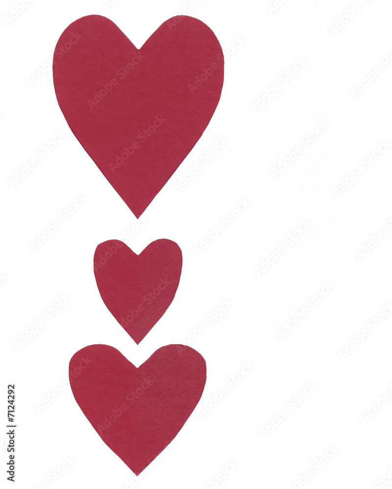 three red hearts
