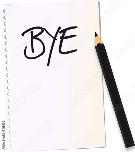 FOGLIO MATITA BYE