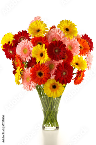 bouquet of different colored gerbera