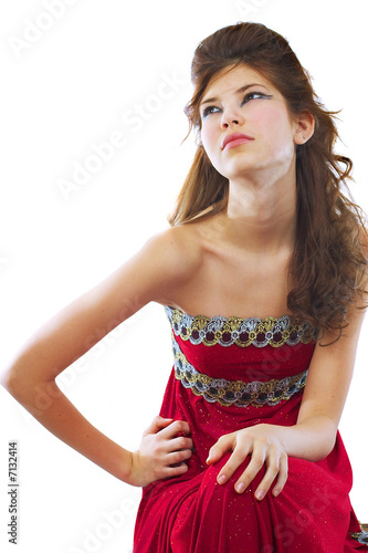 The beautiful  young woman