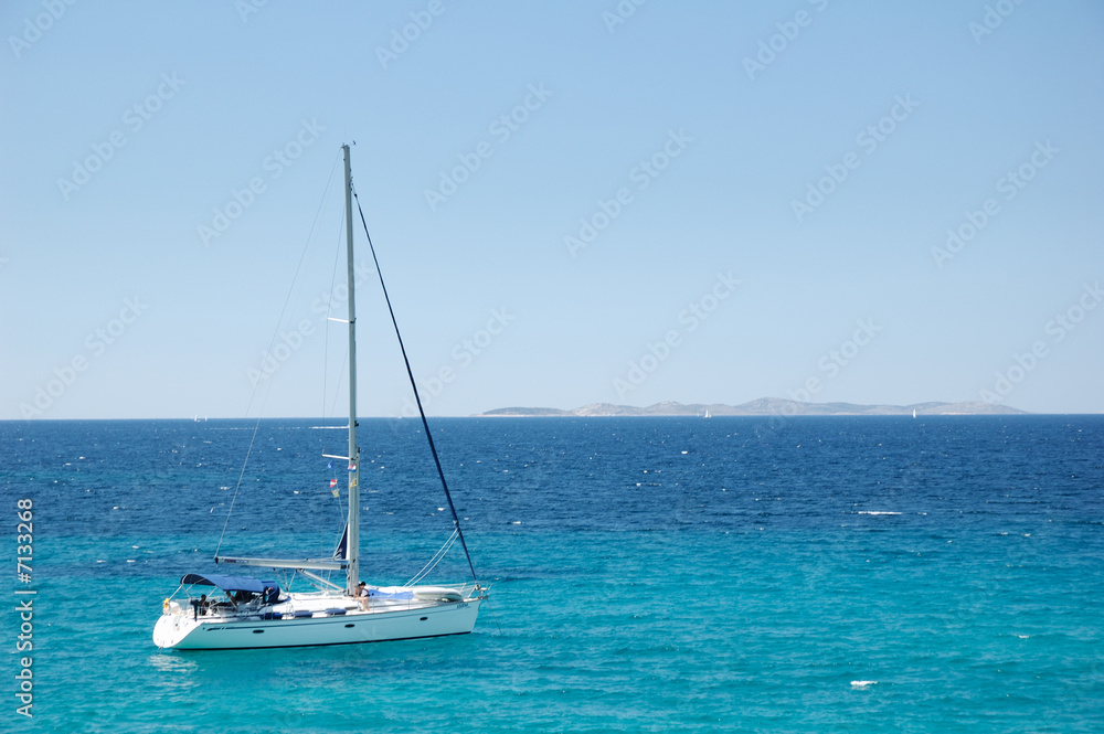 Yacht on the Adratic sea