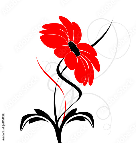 vecteur série - fleur isolé sur un arrière-plan blanc