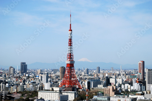 Tokyo skyline and mount fuji