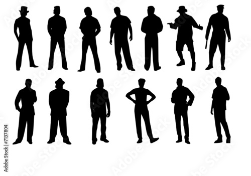 isolated men figure