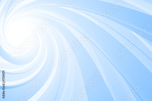 Spiral 3D, blue on white