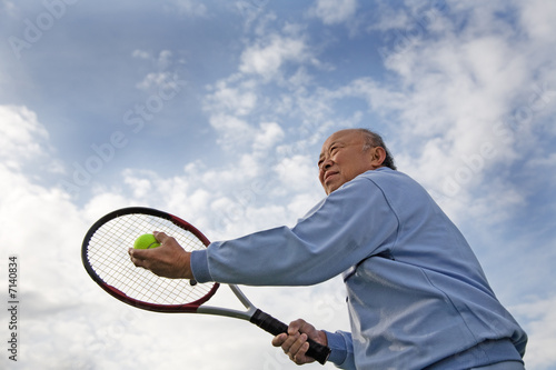 Senior tennis player
