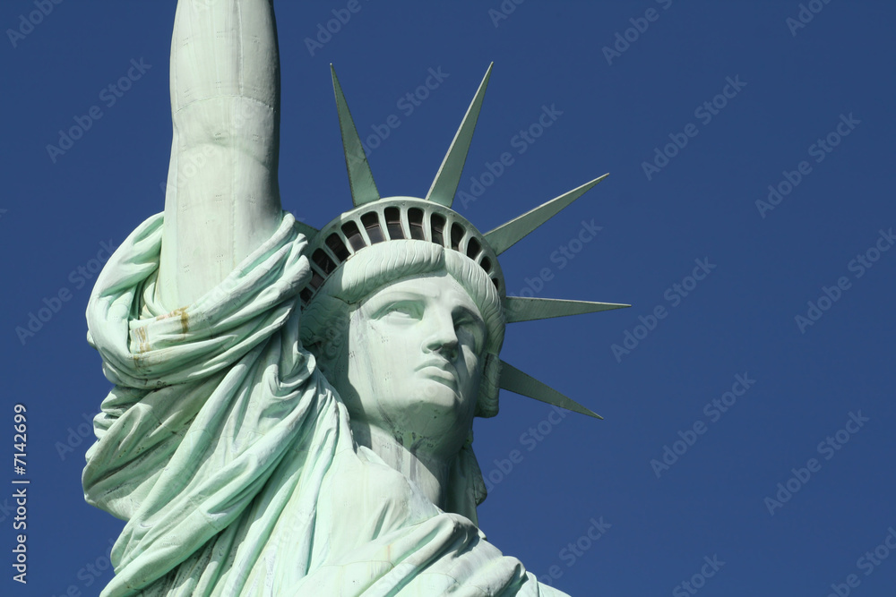 Fototapeta premium Statue of Liberty Head and Shoulders