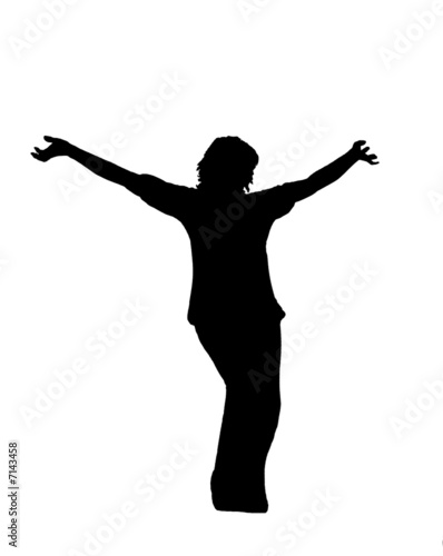 silhouette of a girl posing