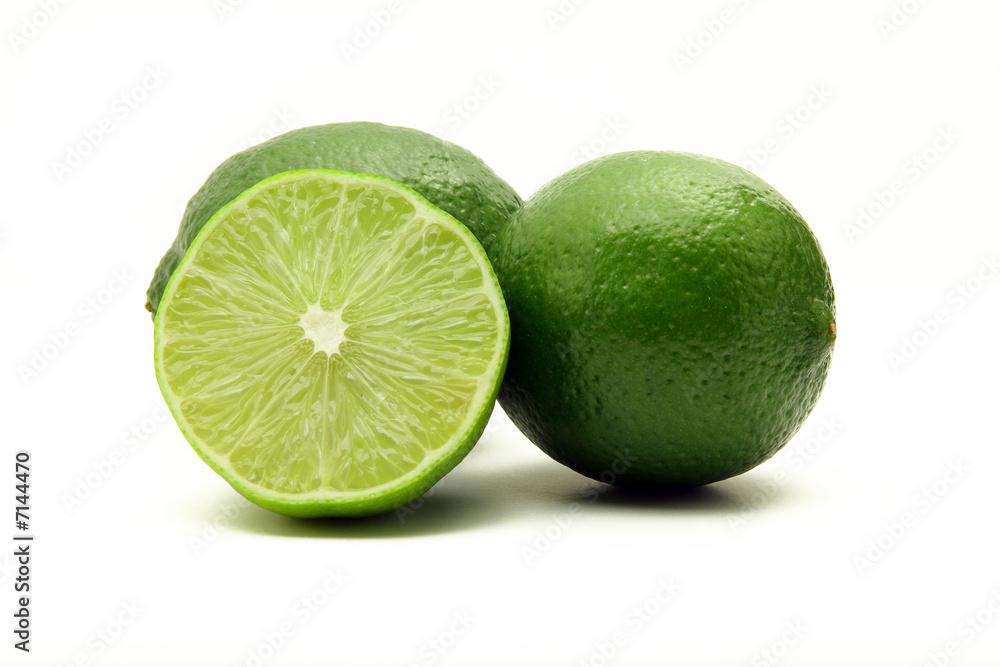 Limes isolated on white background Limes isolated on white background