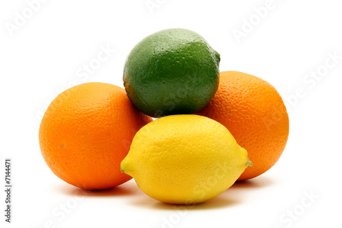 Citrus fruit isolated on white background