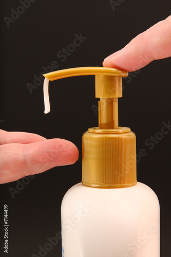 Close up of hand lotion