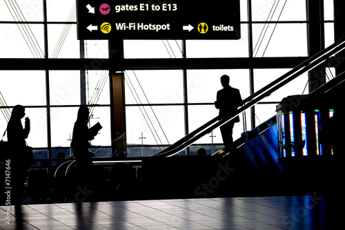 Airport escalator