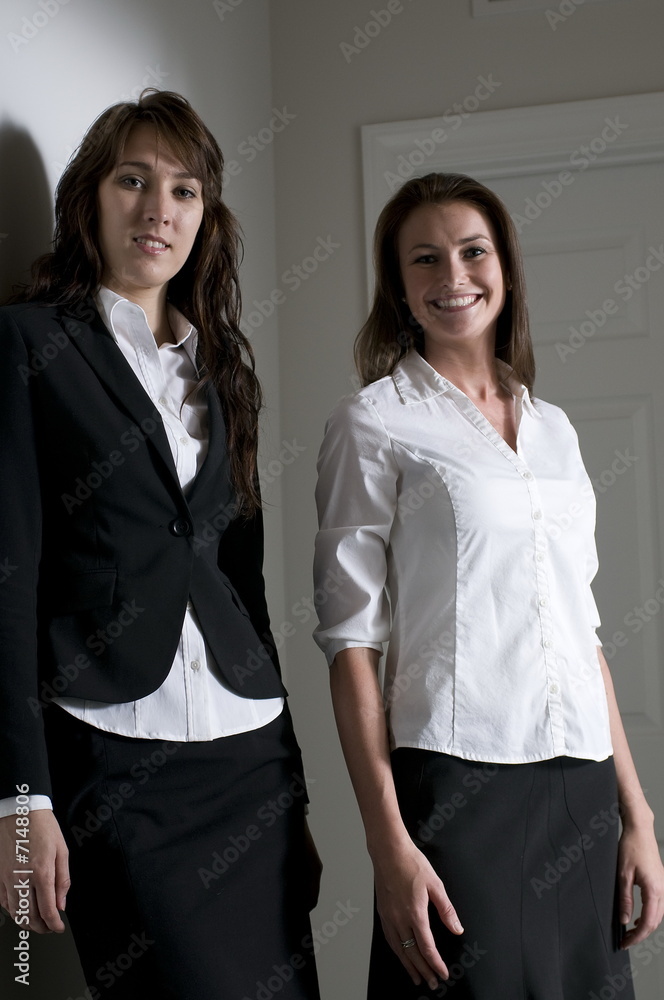 two women in hallway two women in hallway