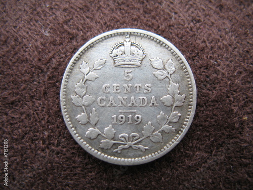 1919 5 cent coin