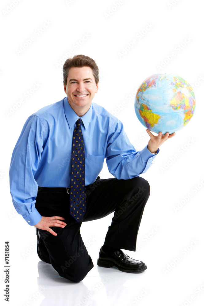 businessman with globe businessman with globe