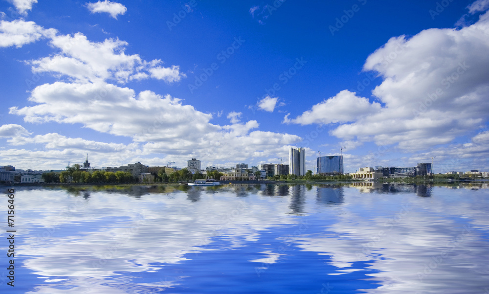 View of quay wharf embankment Yekaterinburg City View of quay wharf embankment Yekaterinburg City