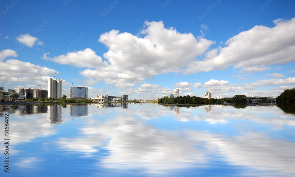 Obraz premium View of quay wharf embankment Yekaterinburg City