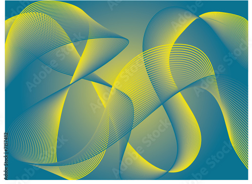 Abstrait Oscillations Lignes