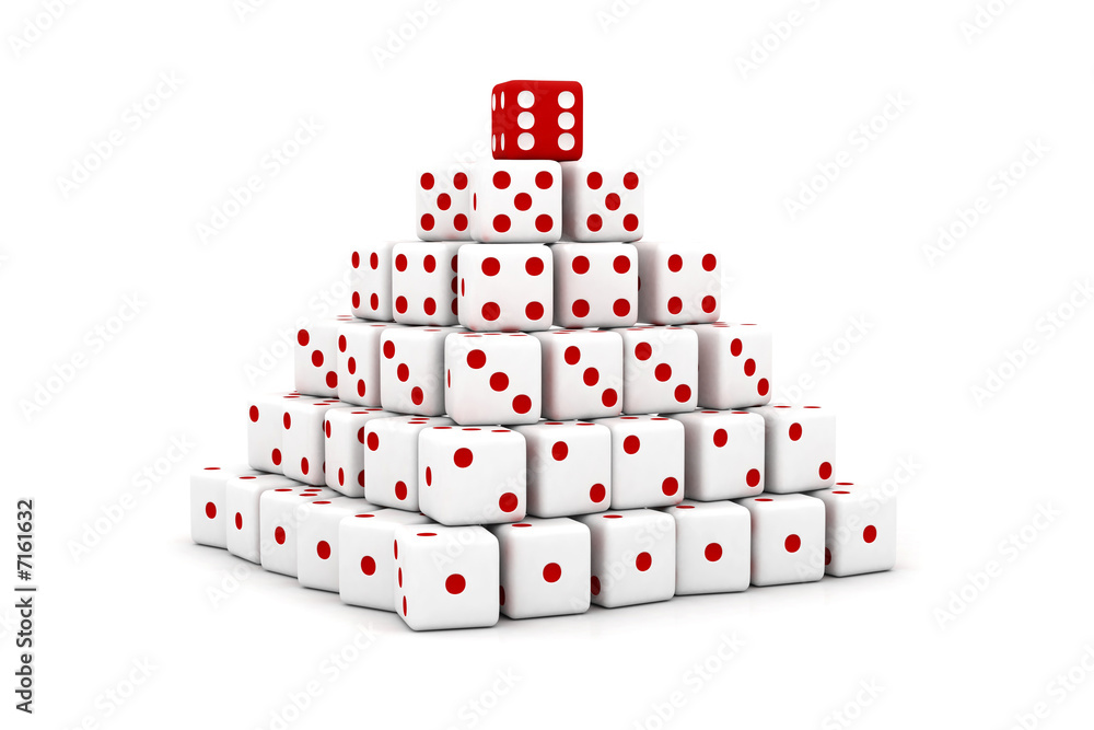 Behang pyramid of dice