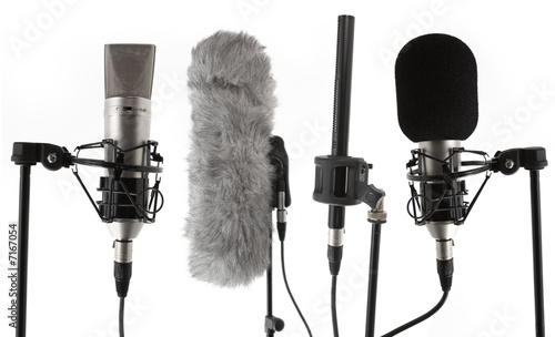 4 studio condenser microphones