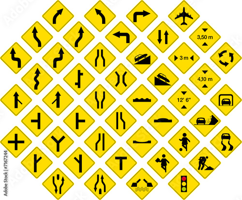 road signs in vector format pack 3