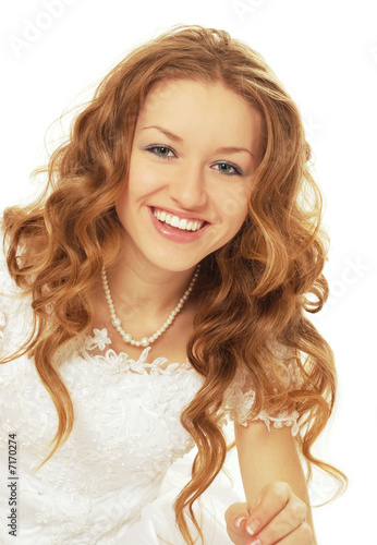 laughing bride