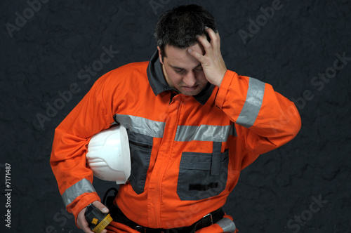 mine worker exhausted