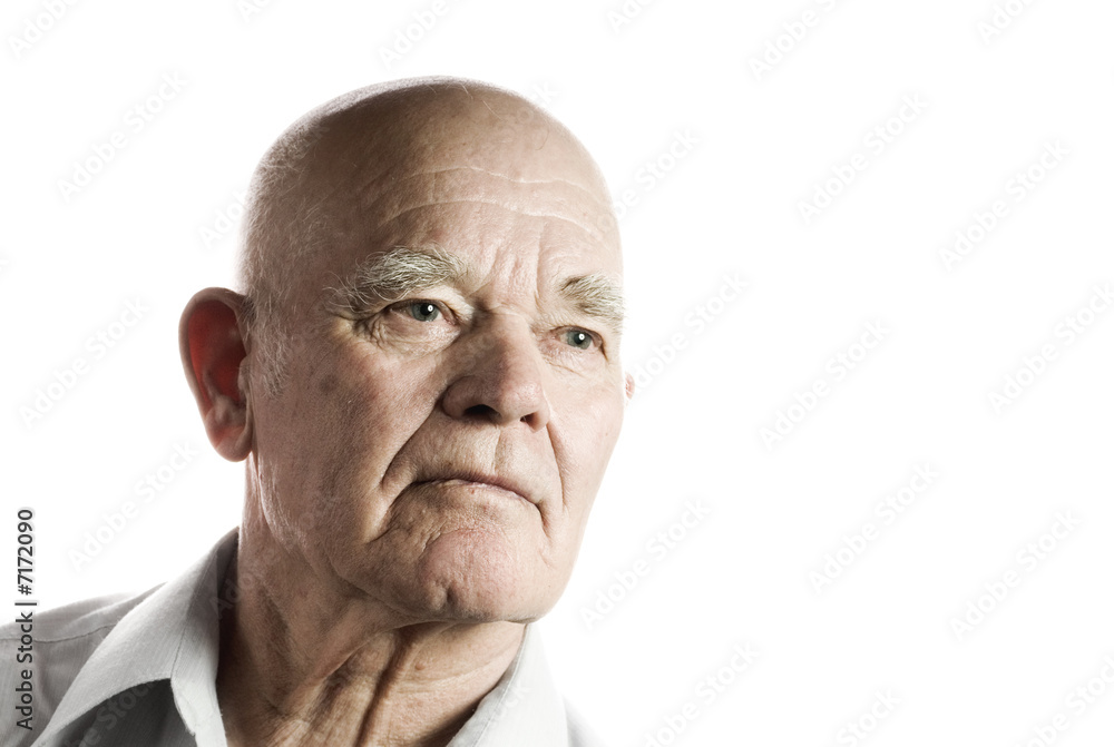 Confident looking elderly man. Isolated on white background Confident looking elderly man. Isolated on white background