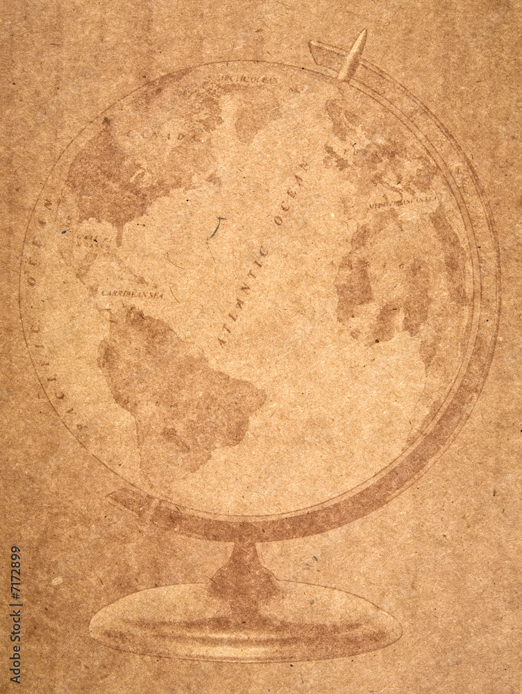Globe on Old Paper