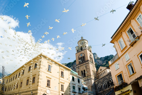 Amalfi the square of the Cathedral of Santo Andrea