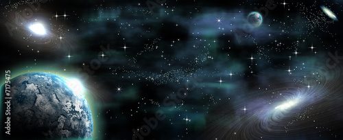 Fototapeta Naklejka Na Ścianę i Meble -  cosmos galaxy planet solar system 