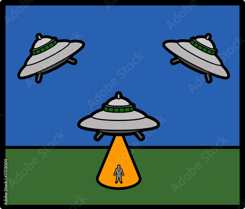 UFO Abducting Man