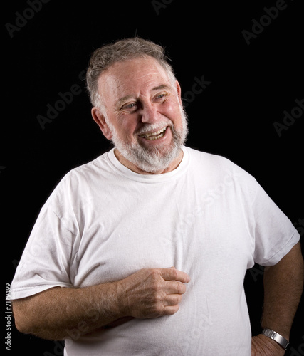 Old Bearded Man Laughing