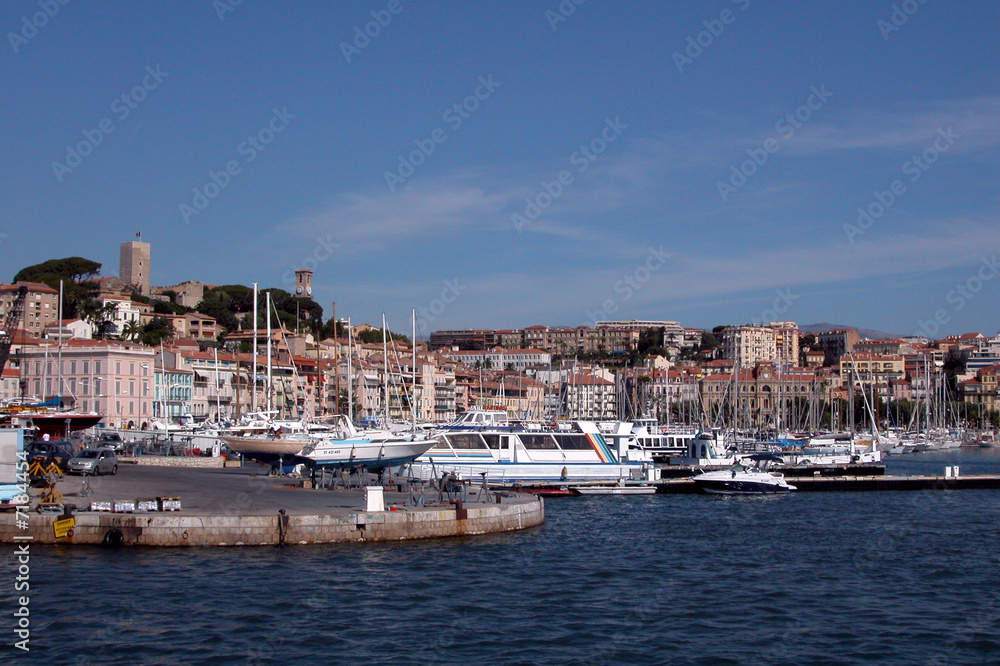 view onto Cannes' port
