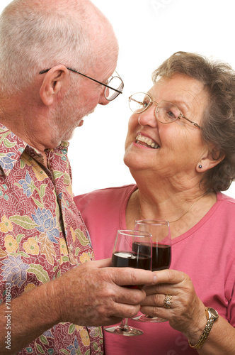 Happy Senior Couple Toasting
