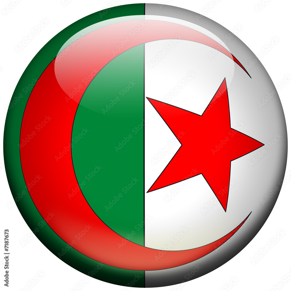 Drapeau Algérie 3D Stock Illustration