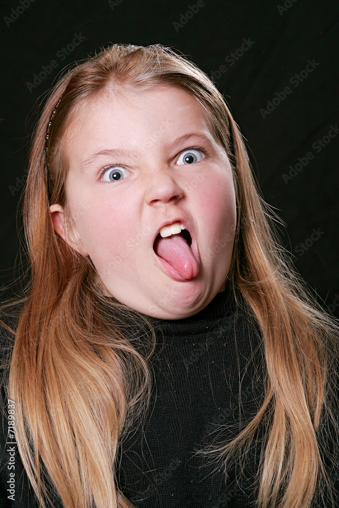 girl making a silly face girl making a silly face