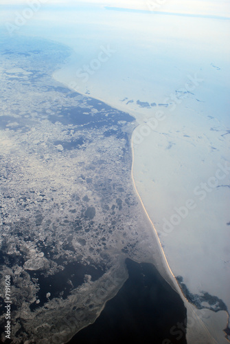 Melting polar ice North Russia