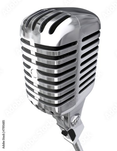 old microphone isolated