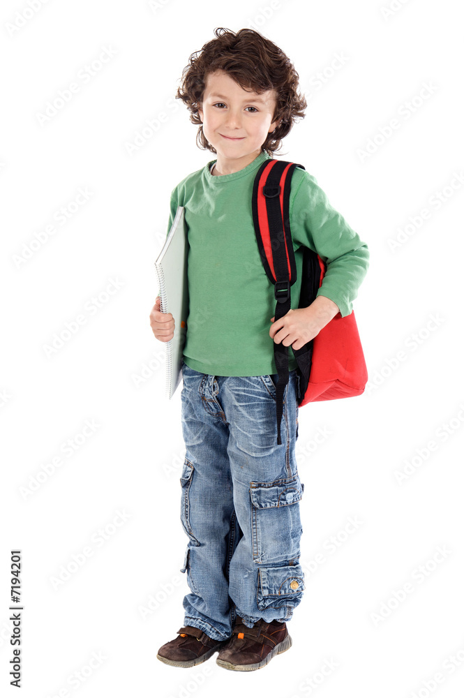 Fototapeta premium adorable child student