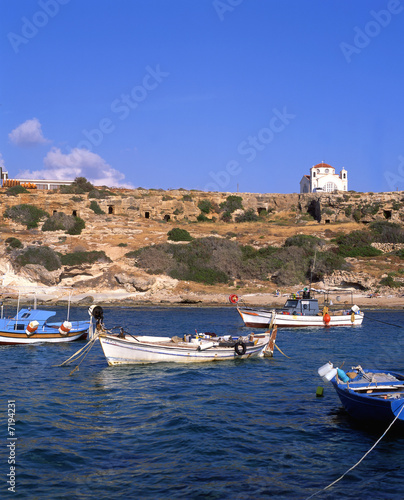 Fishing boats in a bay in southern Cyprus