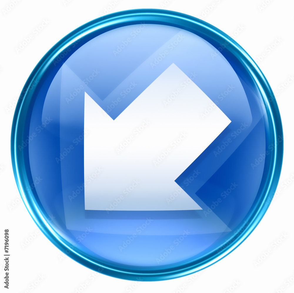 Arrow icon blue, isolated on white background Arrow icon blue, isolated on white background