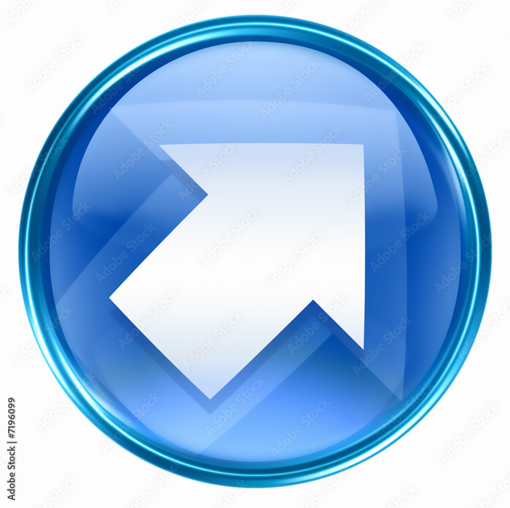 Arrow icon blue, isolated on white background Arrow icon blue, isolated on white background