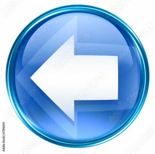 Free Download Arrow left icon blue, isolated on white background - GFXLoad