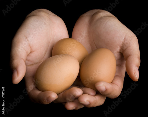 eggs in hand
