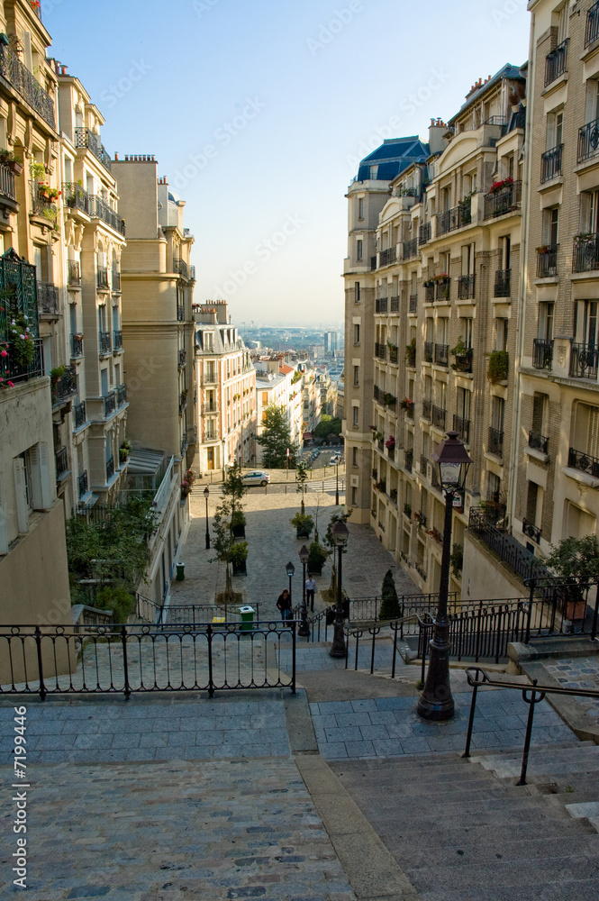 Naklejka premium Monmartre Les marches 3