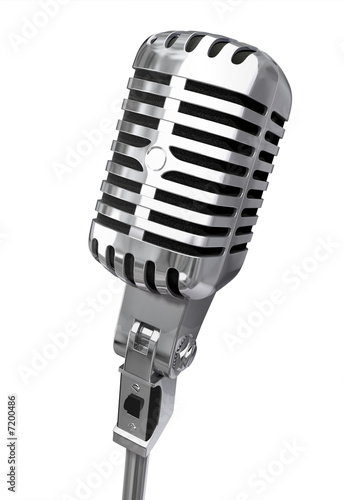 old microphone isolated