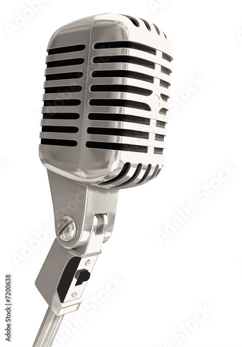old microphone isolated
