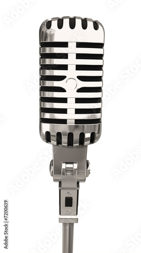 old microphone isolated