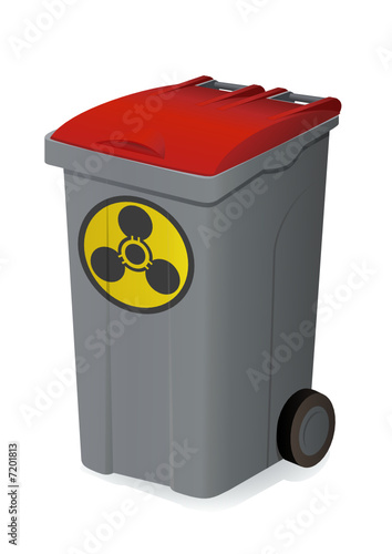 Container de déchets chimiques rouge
